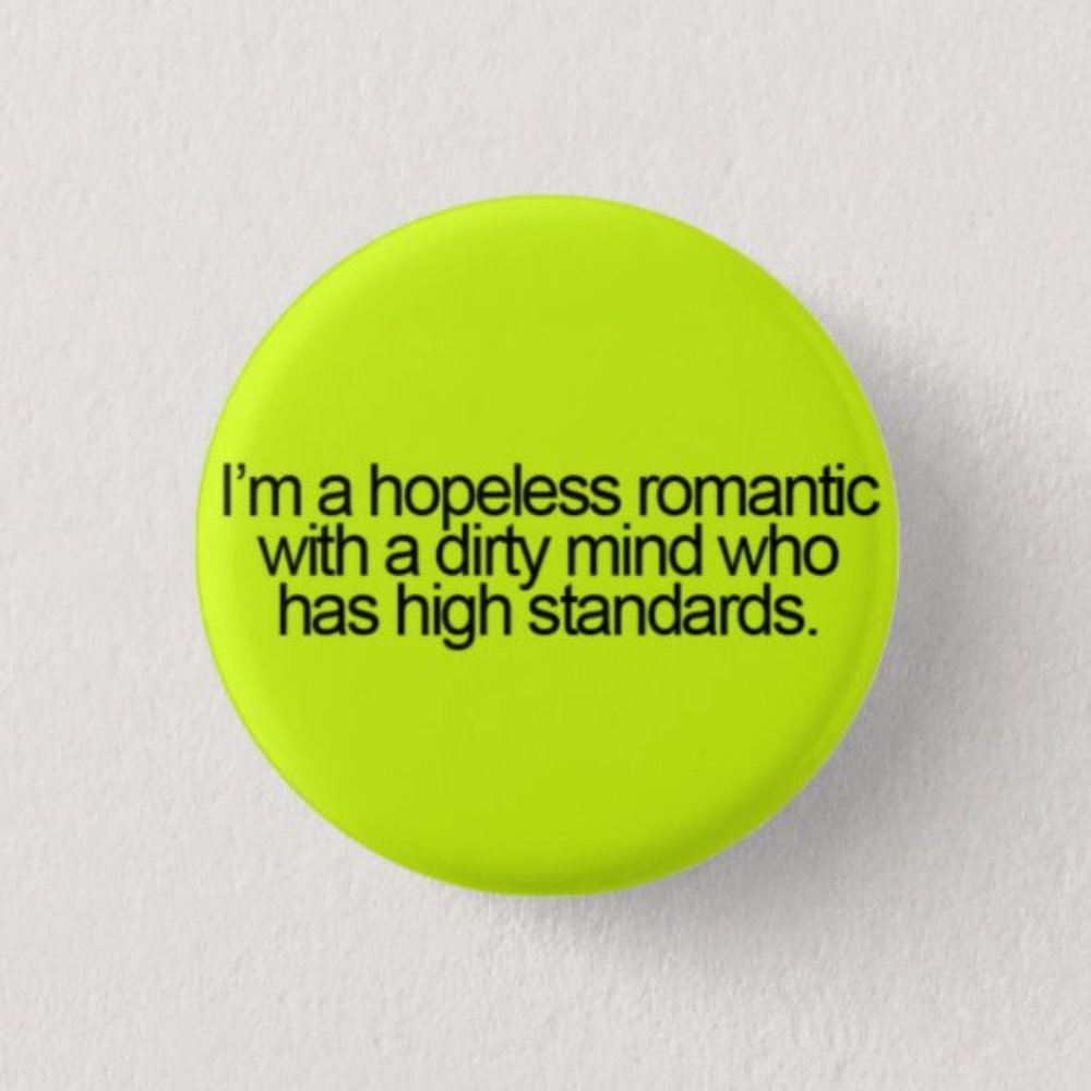 Hopeless Romantic Button